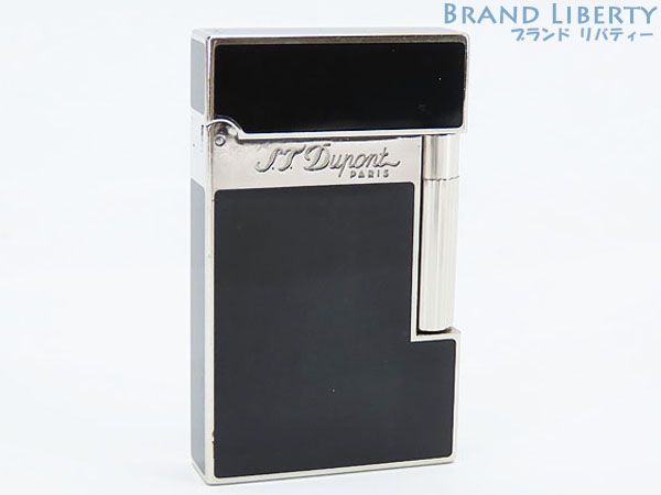デュポン S.T.Dupont LINE2 ライン2 モンパルナス ダブルバーナー Wバーナー ローラーガスライター レザーケースセット ブラック シルバー 真鍮 漆 16296