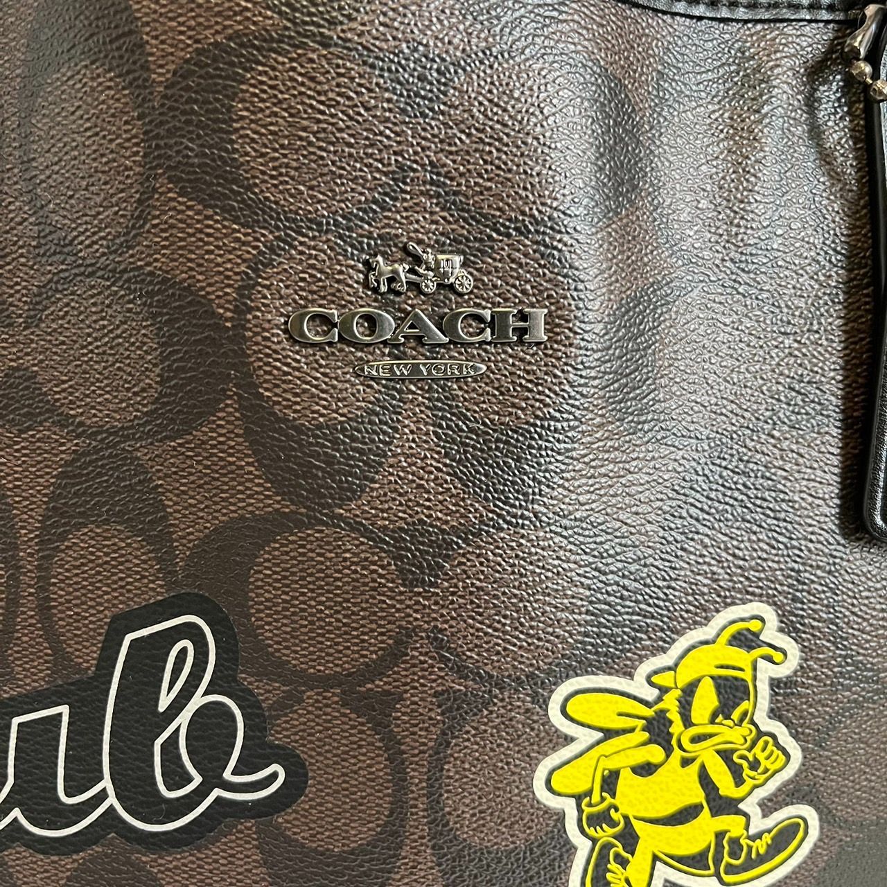 大人女性の 極美品】COACH ワッペン シグネチャー トートバック コーチ バッグ