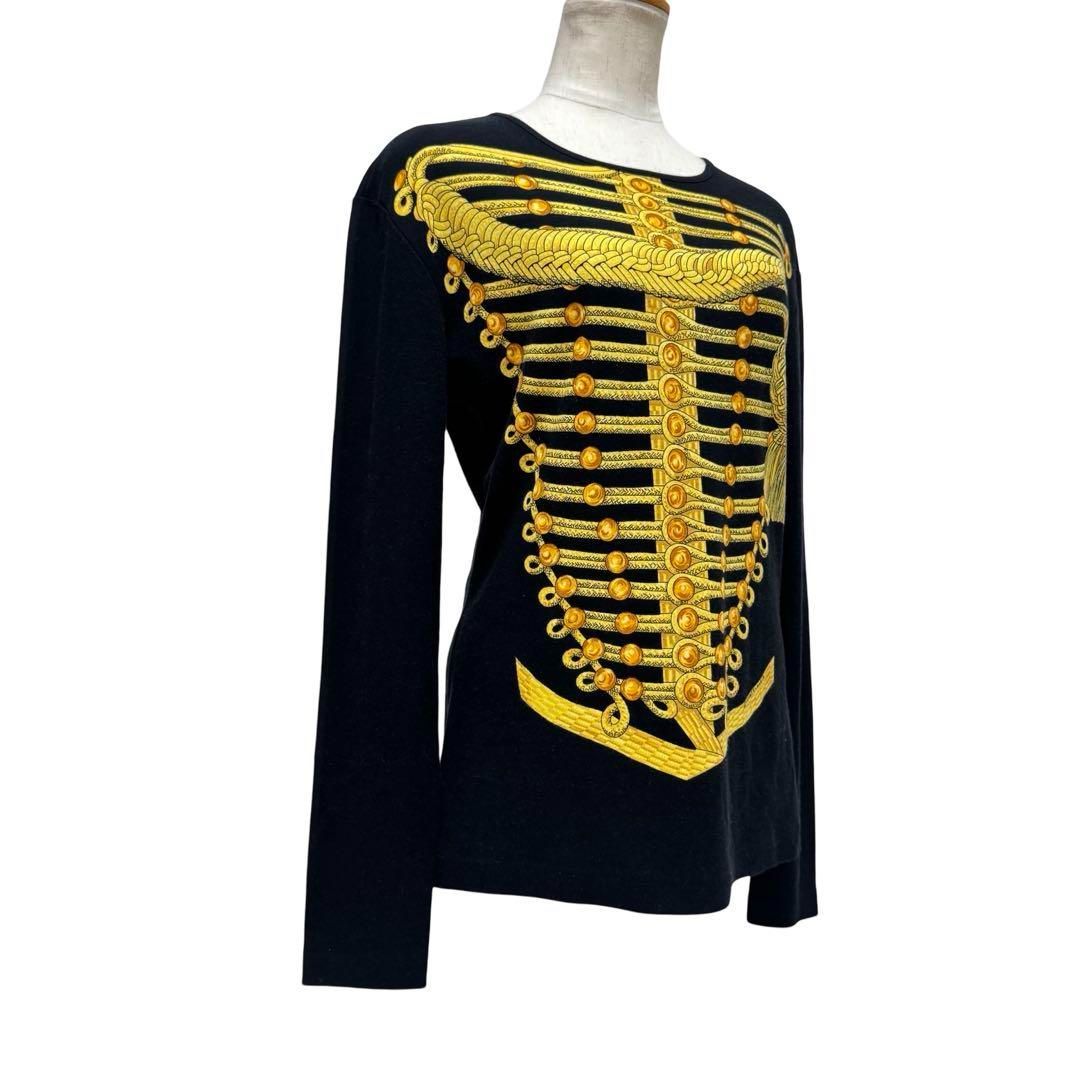 HERMES エルメス 長袖 Tシャツ 丸首 コットン100％ トップス