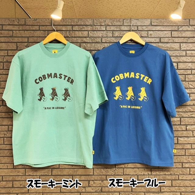 COBMASTER フェス ベアー 吸汗速乾ルーズフィットS/STEE ☆ コブマスター メンズ BIG ビッグ 半袖 Tシャツ カットソー ロゴ  くま 熊 クマ プリント