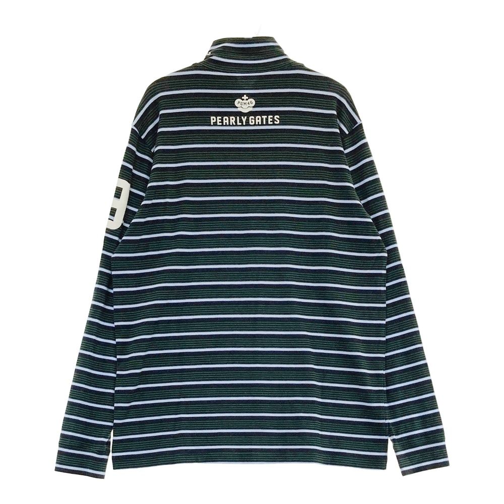 サイズ：3 PEARLY GATES パーリーゲイツ  長袖ハイネックTシャツ  ブラック系 [240101467101] ゴルフウェア メンズ ストスト PEARLY GATES パーリーゲイツ 2022年モデル ハイネック 半袖T