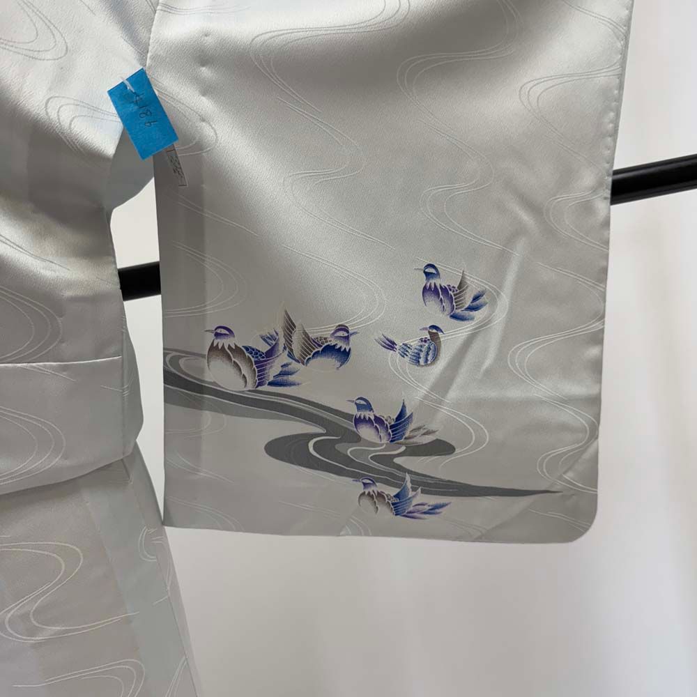 訪問着 付け下げ 単衣 洗える着物 礼装 ポリエステル 裄61.5cm Aランク  