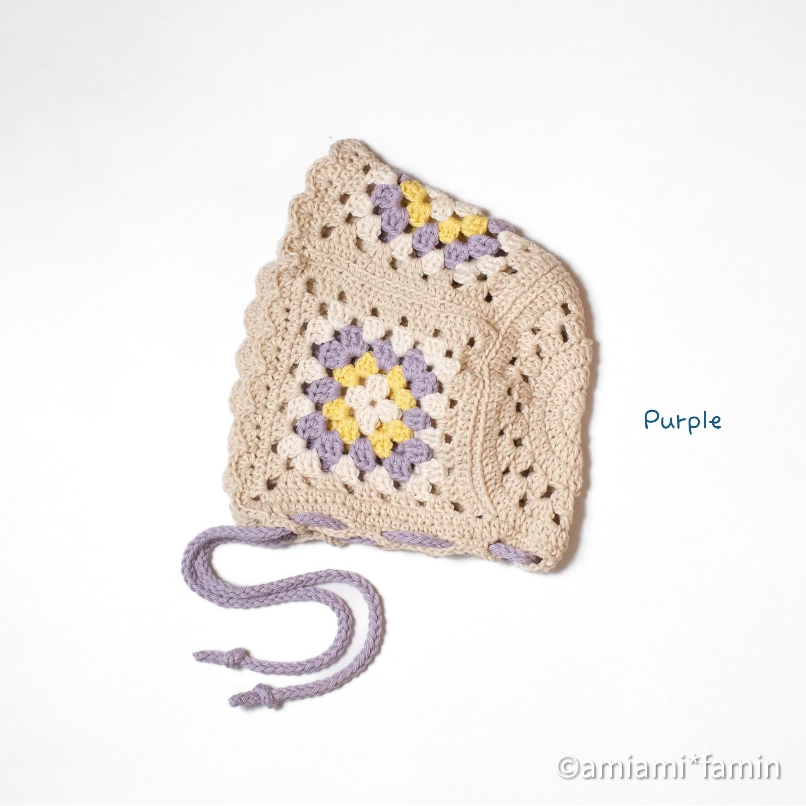 グラニースクエア ボンネット】ベビー キッズ - メルカリ