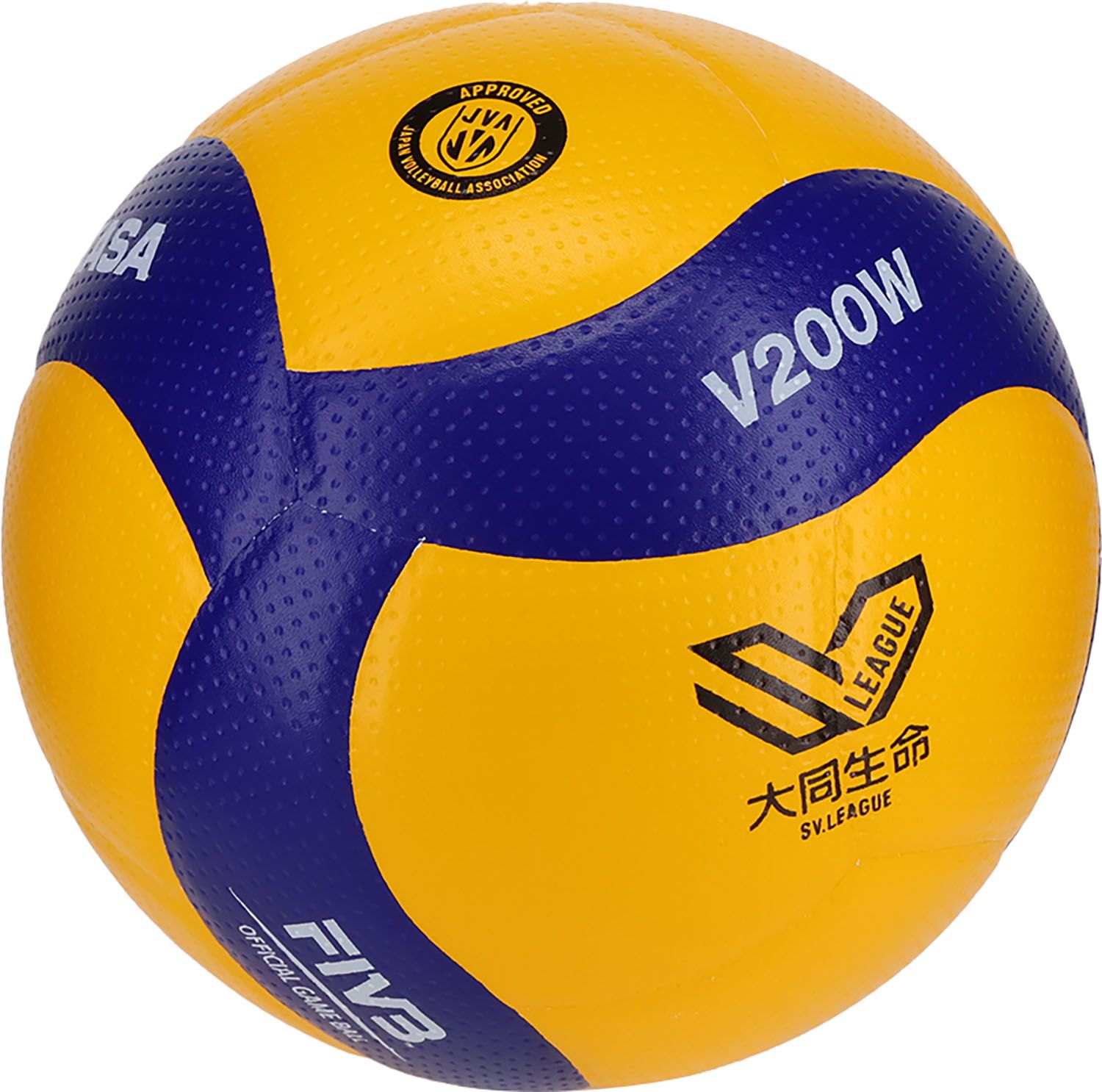 ミカサ MIKASA バレーボール Vリーグ公式試合球 5号 ボール 国際公認球 検定球 部活動 クラブ サークル 練習 試合 大会 トレーニング 高校 大学 一般 用品 自主練 自主トレ V200WSV ブルー イエロー