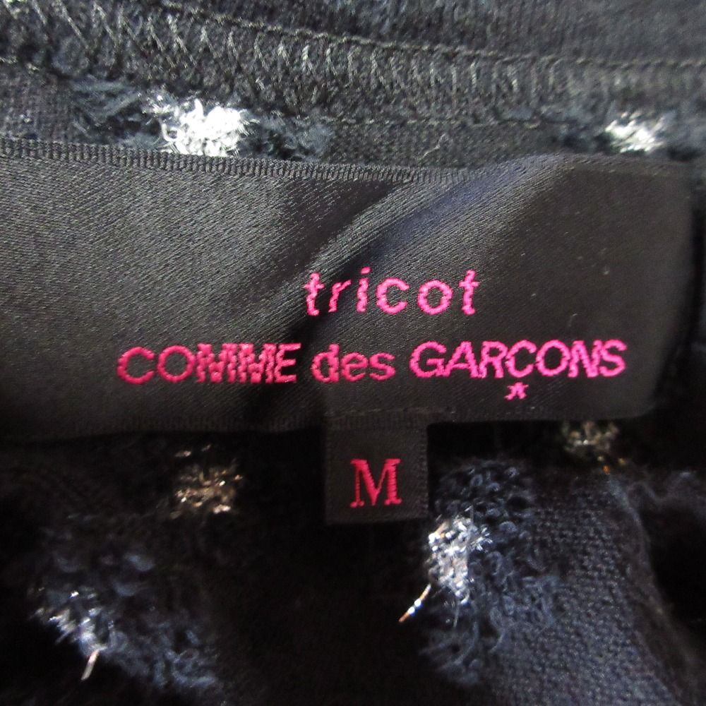 良品 AD2013 tricot COMME des GARCONS トリココムデギャルソン 半袖 3Dフラワーシアーカットソー サイズM ブラック レディース 古着 中古 良品 AD2013 tricot COMME des GARCONS トリココムデギャルソン