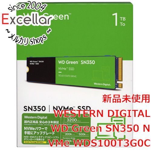 bn:5] Western Digital製 WD Green SN350 NVMe WDS100T3G0C 1TB - 家電