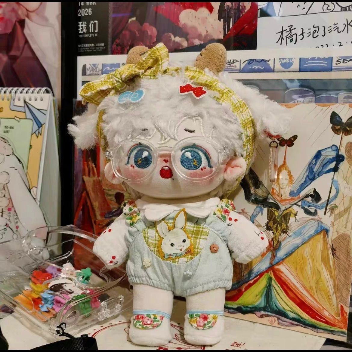 クーポンあり】昭和レトロ風ぬいぐるみ服20cmチェリー5点セット