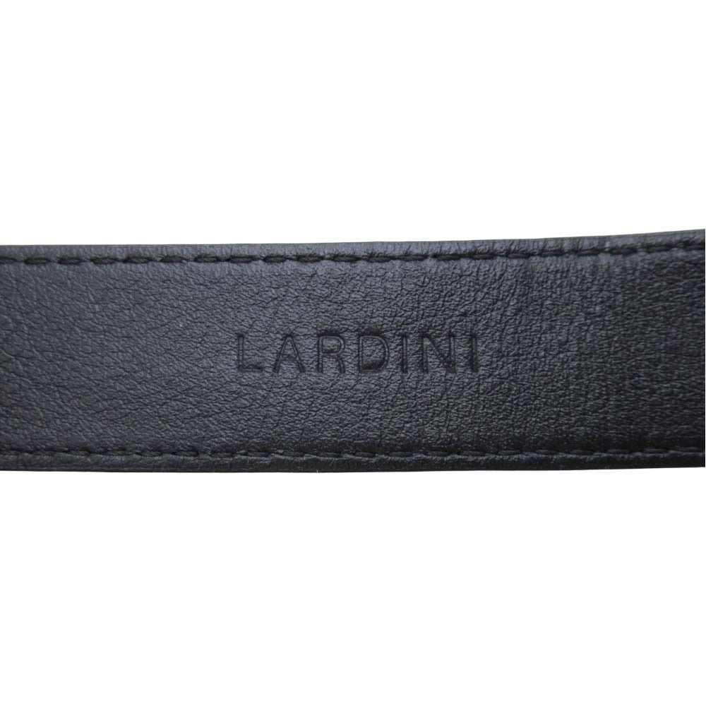 美品　ラルディーニ　クロコ型押しベルト 美品 LARDINI ラルディーニ クロコ 型押し レザーベルト 本革