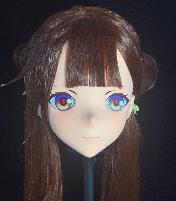 全頭マスク カツラ付き ロック付き Gタイプ フルマスク ドール