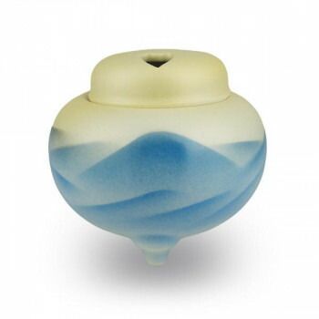 靴下 日本香堂 香炉 平丸連山 九谷焼 77913