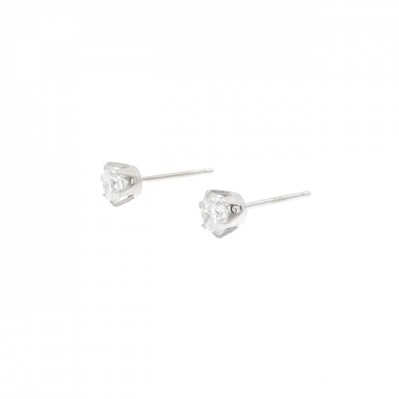 PT900 ソリティア ダイヤモンド ピアス 0.50CT - メルカリ