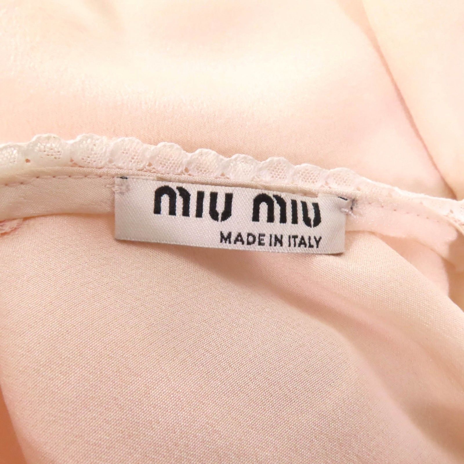 極美品☆Miu Miu ミュウ ミュウ 2019年製 MT1487 シルク100％ レース