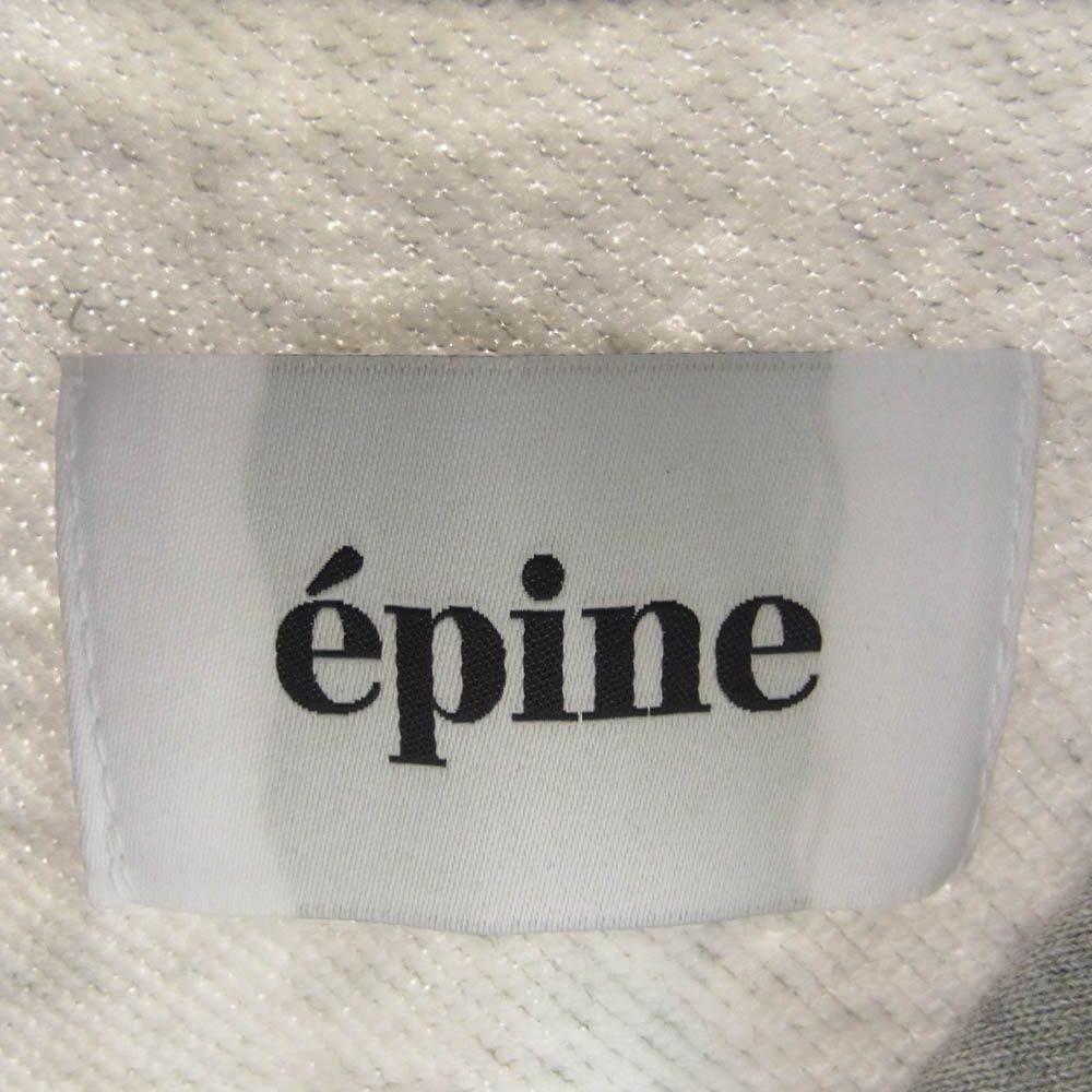 epine エピヌ ハーフジップ グレー エピヌ ハーフジップ スウェット