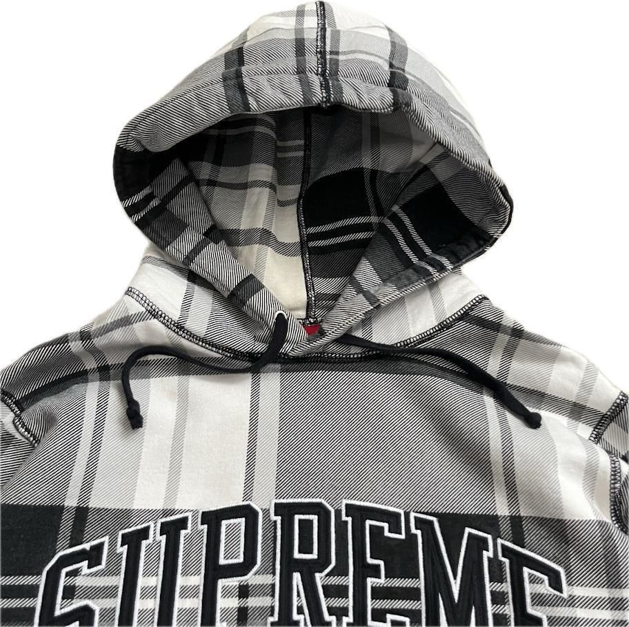 Supreme チェック柄ロゴ ブラック パーカー 【公式通販】