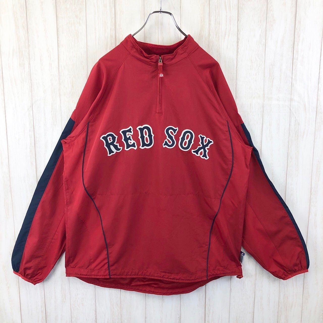 00s MLB ボストン レッドソックス グランドコート majestic - ナイロン 