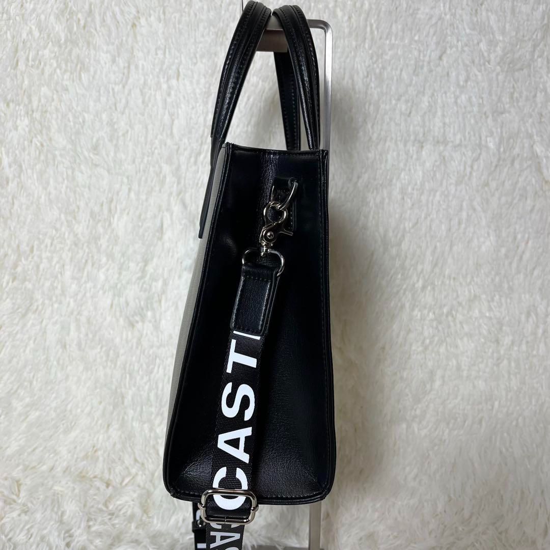 美品】 CASTELBAJAC ショルダーバッグ キャンバス ブラック 黒 極美品