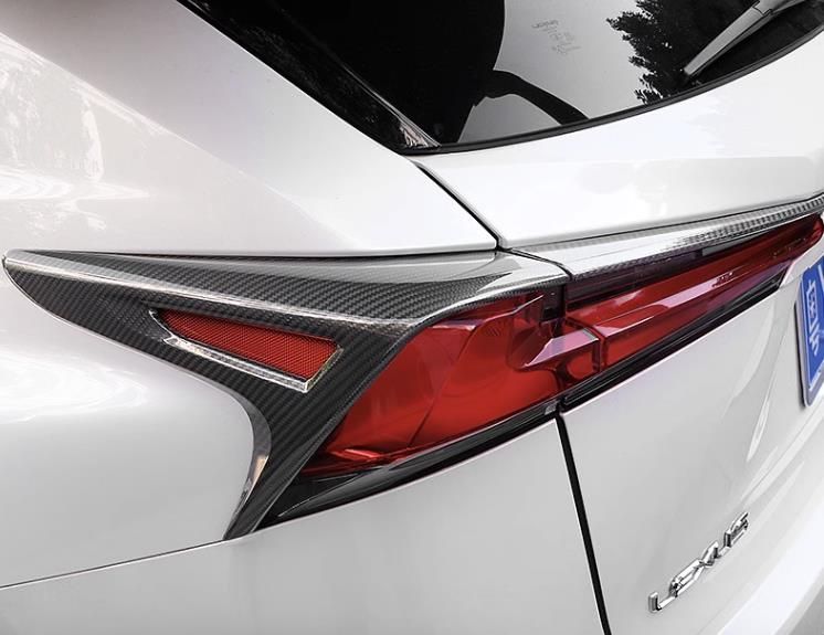 高品質 レクサス 2014-2020 NX200 NX300 カーボン リア リヤ テールランプ カバー ガーニッシュ 4P