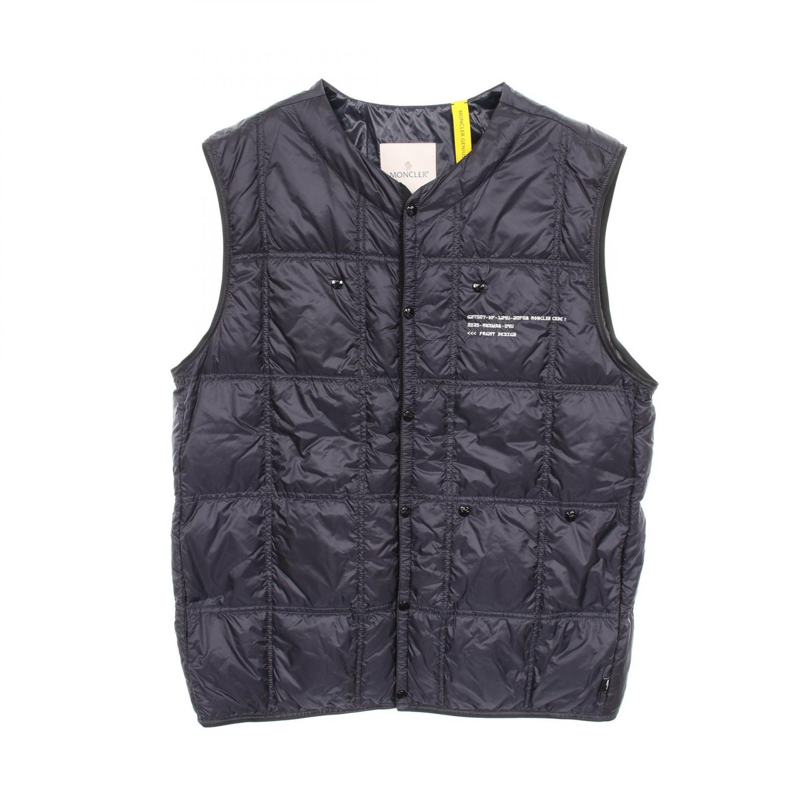 ☢ モンクレール MONCLER ダウンベスト MONCLER GENIUS 7 FRAGMENT HIROSHI FUJIWARA 1A00016M61147423 ネイビー ナイロン ダウンベスト メンズ