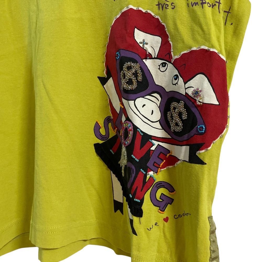 アルベロベロ ブタさん総柄プリント 長袖Tシャツ 美品