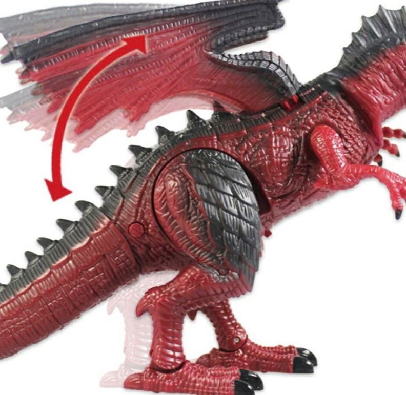 玩具 ドラゴン ラジコン 霧吐く レッドorブルー 特大 竜 龍 置物 鳴く