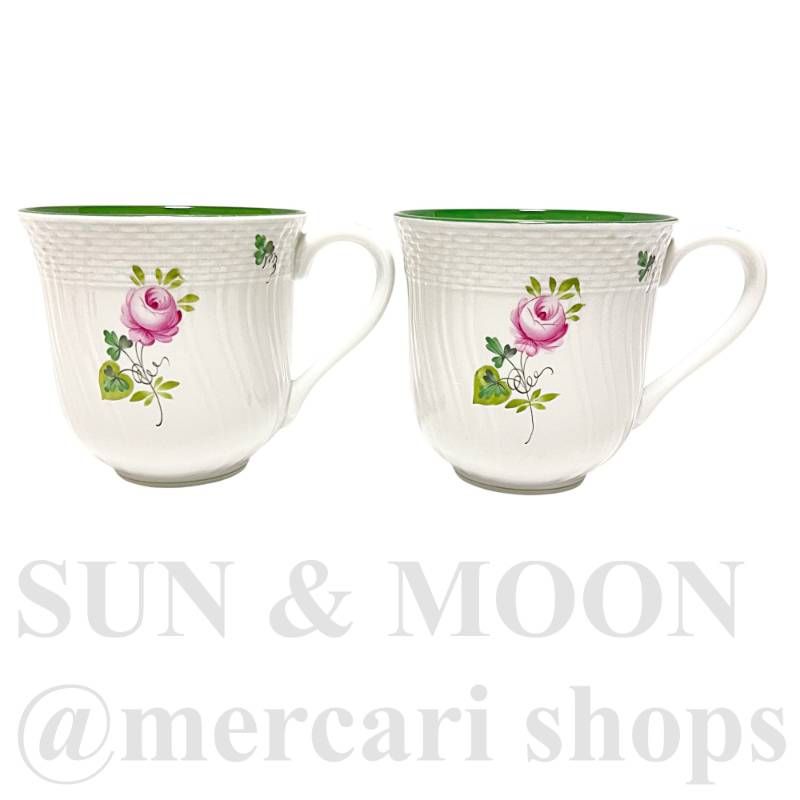 HEREND ヘレンド ウィーンの薔薇 ペア マグカップ 2点セット TD2510-2