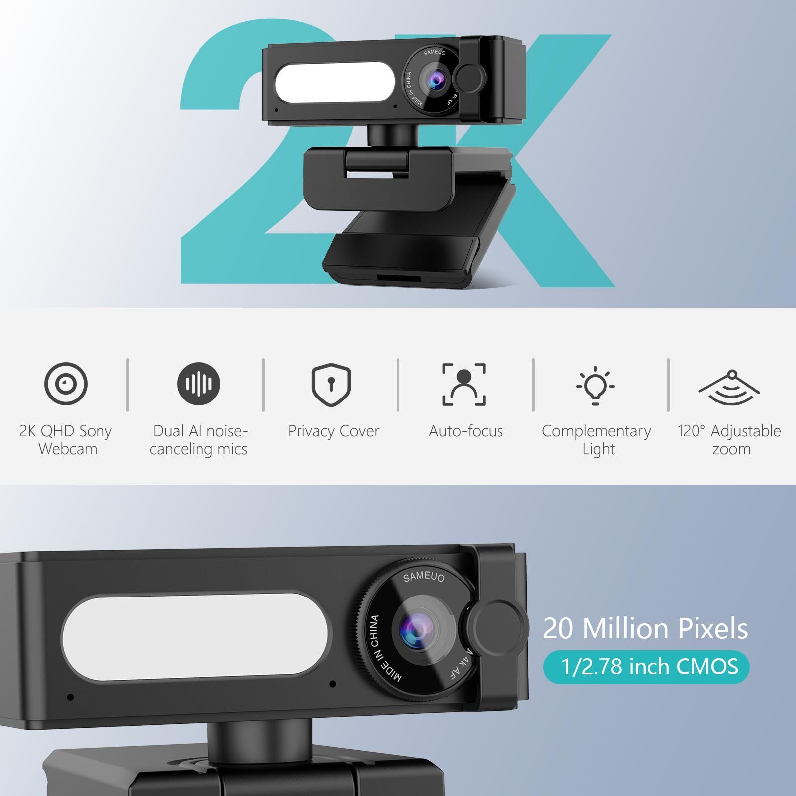 オートフォーカス自動光補正 超広角120°