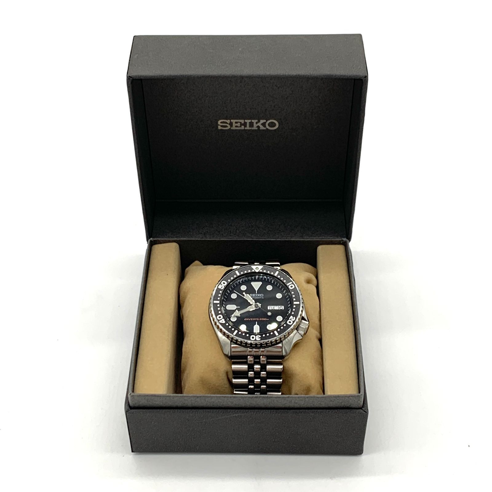 ▽【稼働品】SEIKO/セイコー ブラックボーイ ダイバーズ SS 黒文字盤 