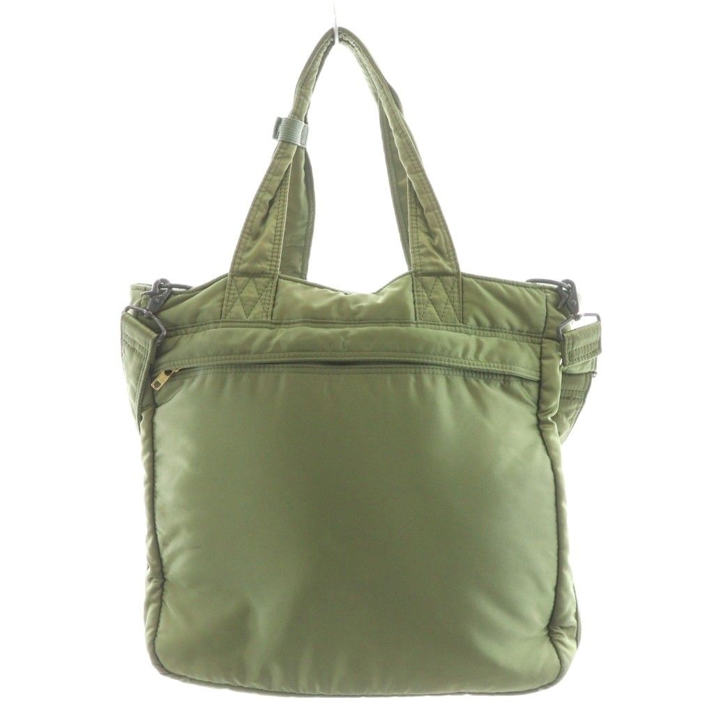 ポーター PORTER 吉田カバン タンカー ハンドバック トートバッグ ショルダーバッグ 2way ロゴ ナイロン カーキ AN2 AA