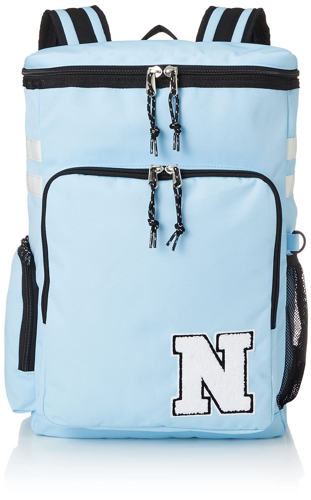 Color コットンキャンディブルー AVVENTURA リュックサック メンズ レディース 大容量 ビジネス ボックス型 スクエア 韓国風 リュック a4 ポケット 背面ポケット 背面ファスナー PCスリーブ 通学リュック 通学 バッグ 通勤バッグ スク