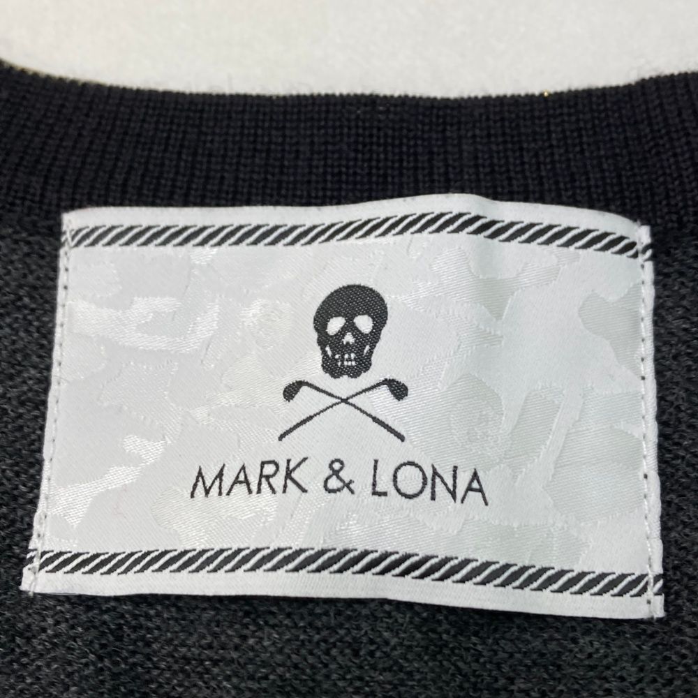 サイズ：L MARK&amp;LONA マークアンドロナ  ニットベスト  グレー系 [240101474115] ゴルフウェア メンズ ストスト サイズ：L MARK&LONA マークアンドロナ ニットベスト グレー系