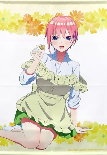 中古】タペストリー 中野一花 描き下ろしイラスト 制服エプロンver. B2