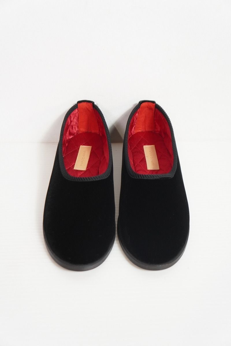 Hender Scheme エンダースキーマ velvet fabre ベロア ファーブル シューズ スリッポン ct-s-fbr 裏キルティング サイズ1 黒 1016P