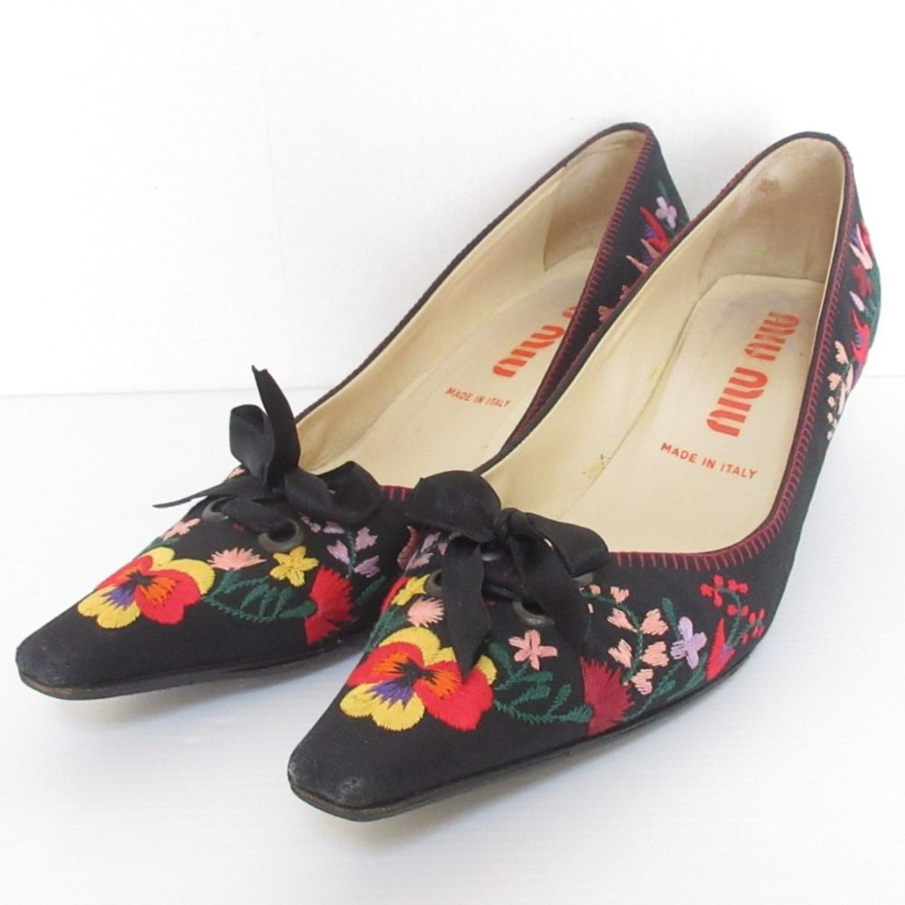 MIU MIU(ミュウミュウ) / パンプス/37.5/BLK/型番