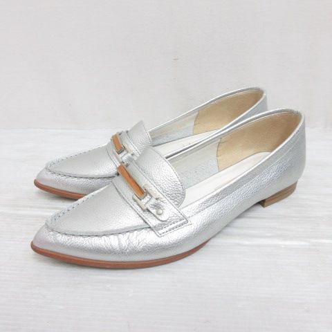 ダイアナ DIANA 美品 レザー ローファー スリッポン シューズ 23.5cm 