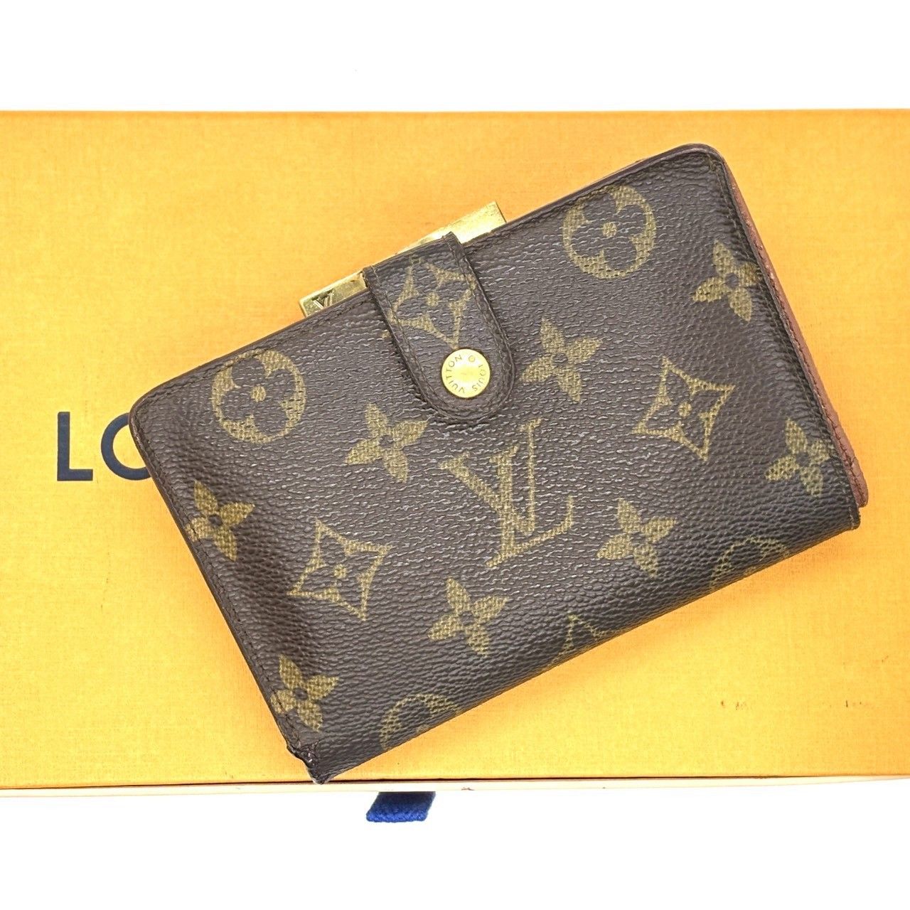 憧れの定番 LOUIS VUITTON ルイヴィトン がま口 二つ折り財布 ヴィエノワ モノグラム レディース M6166 ブラウン