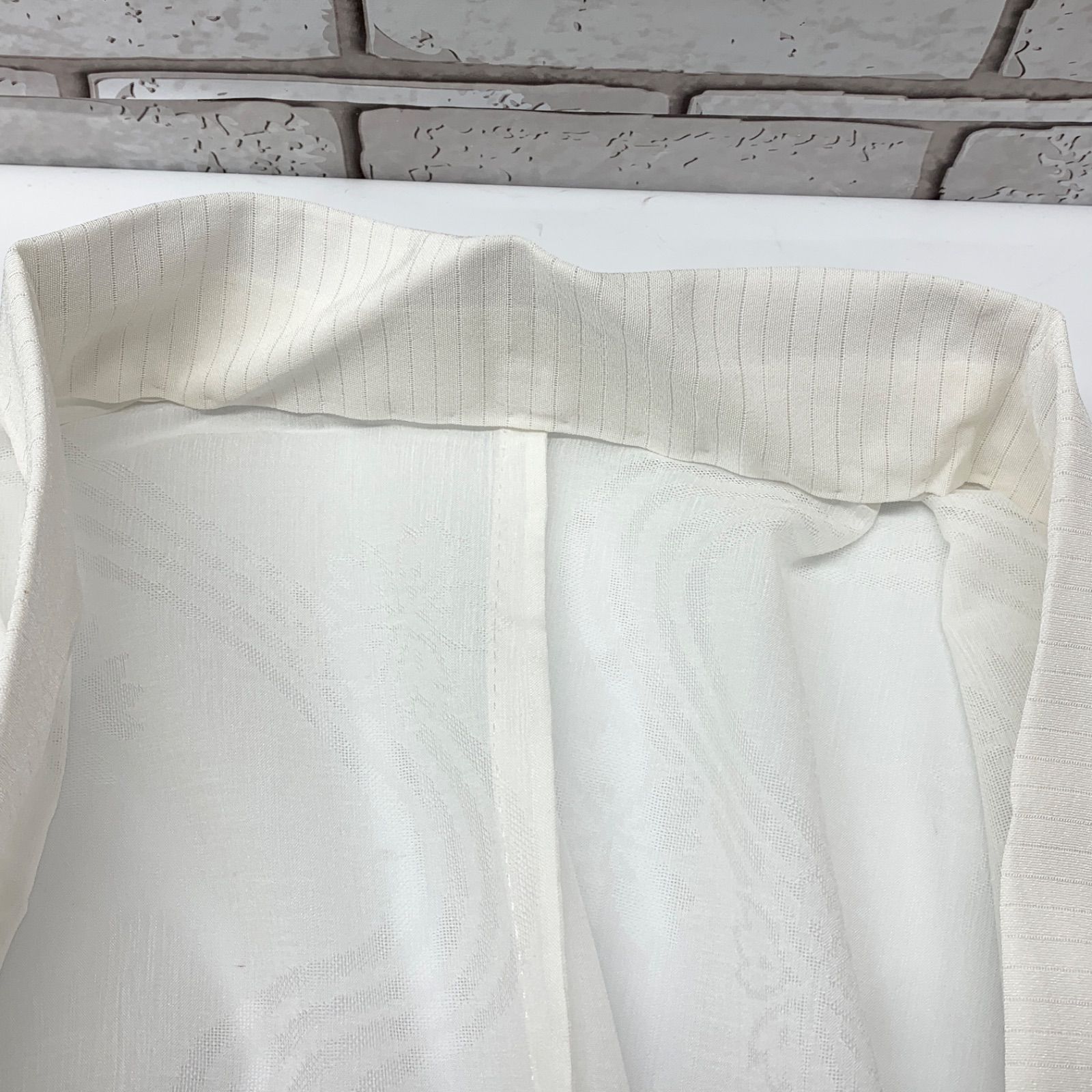 ✨大特価品❣️✨汗ばむ季節の必需品✨本麻長襦袢 新品 Sサイズ 和装 長襦袢 夏向き 絽 ホワイト系 桜柄 身丈 約125㎝ USED MT8