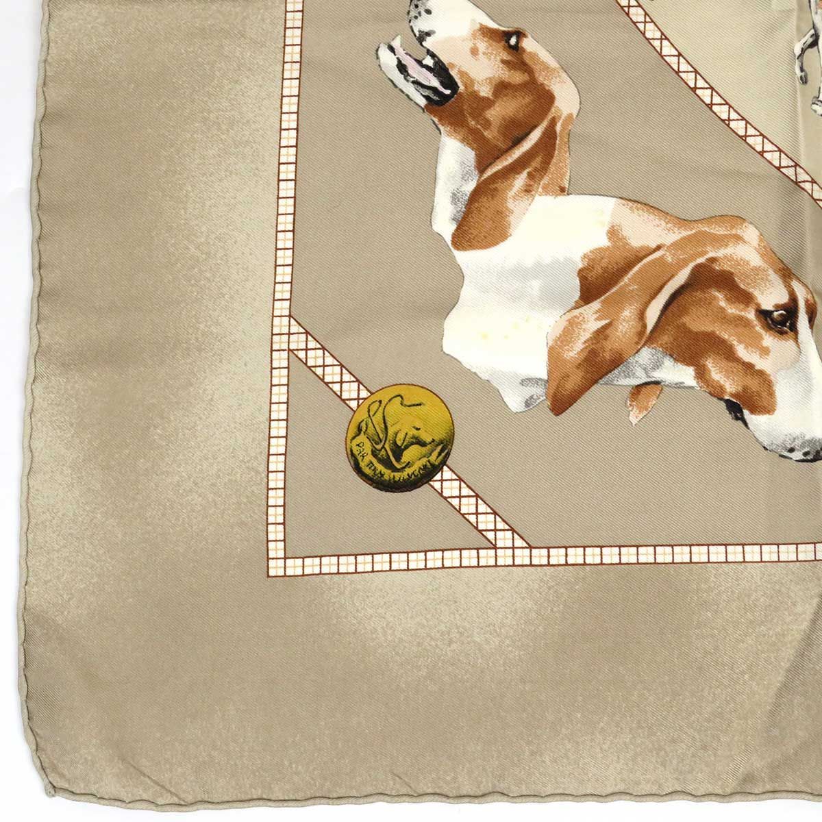 エルメス カレ90 Le Toifevin スカーフ ユニセックス ベージュ系