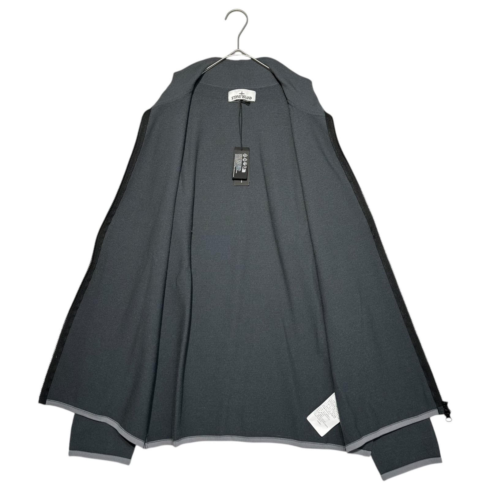 STONE  グレー ニット M コンパスパッチ。m STONE ISLAND(ストーンアイランド) 23AW Compass-Patch High-Neck