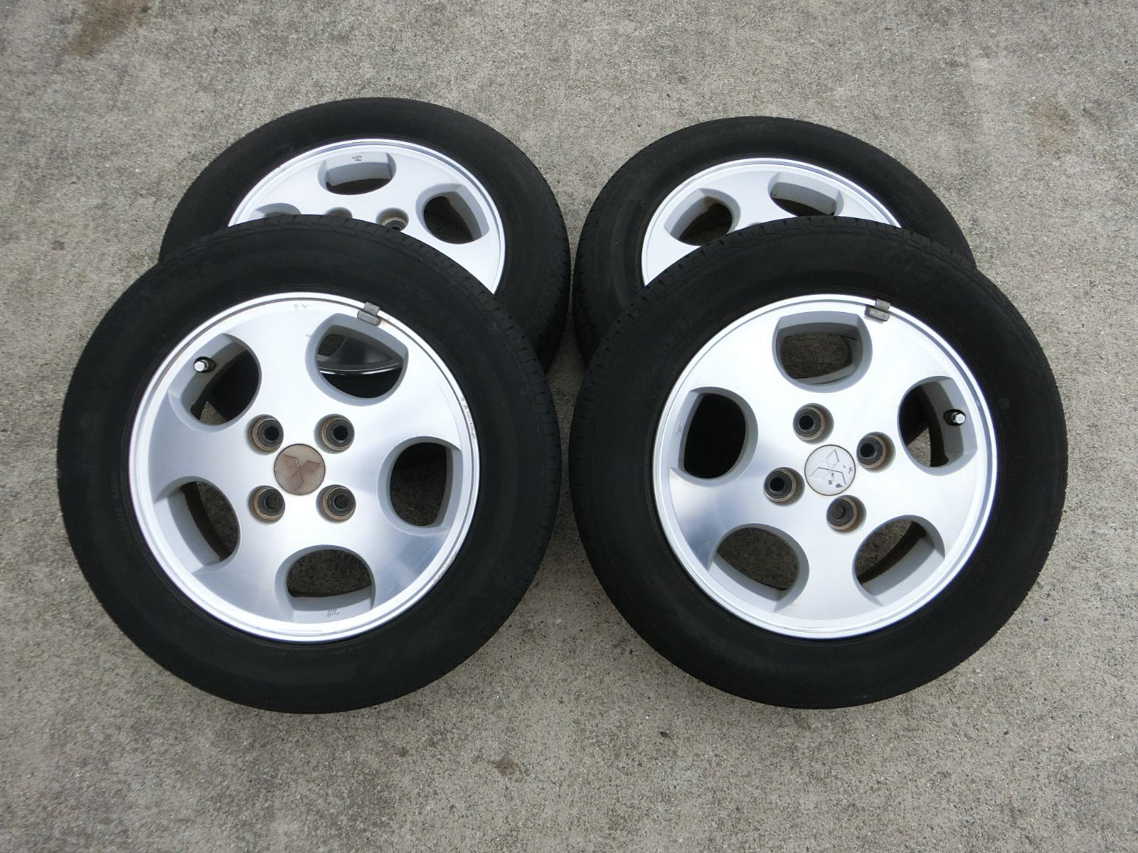 855 三菱 純正 13インチ アルミホイール 13×4.0B 46 PCD100 ハブ径 約56mm 4穴 4本セット 155 65R13 ekスポーツ 外し