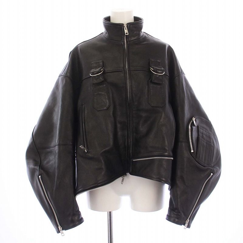 beautiful people ダブルエンドライダースジャケット黒 beautiful