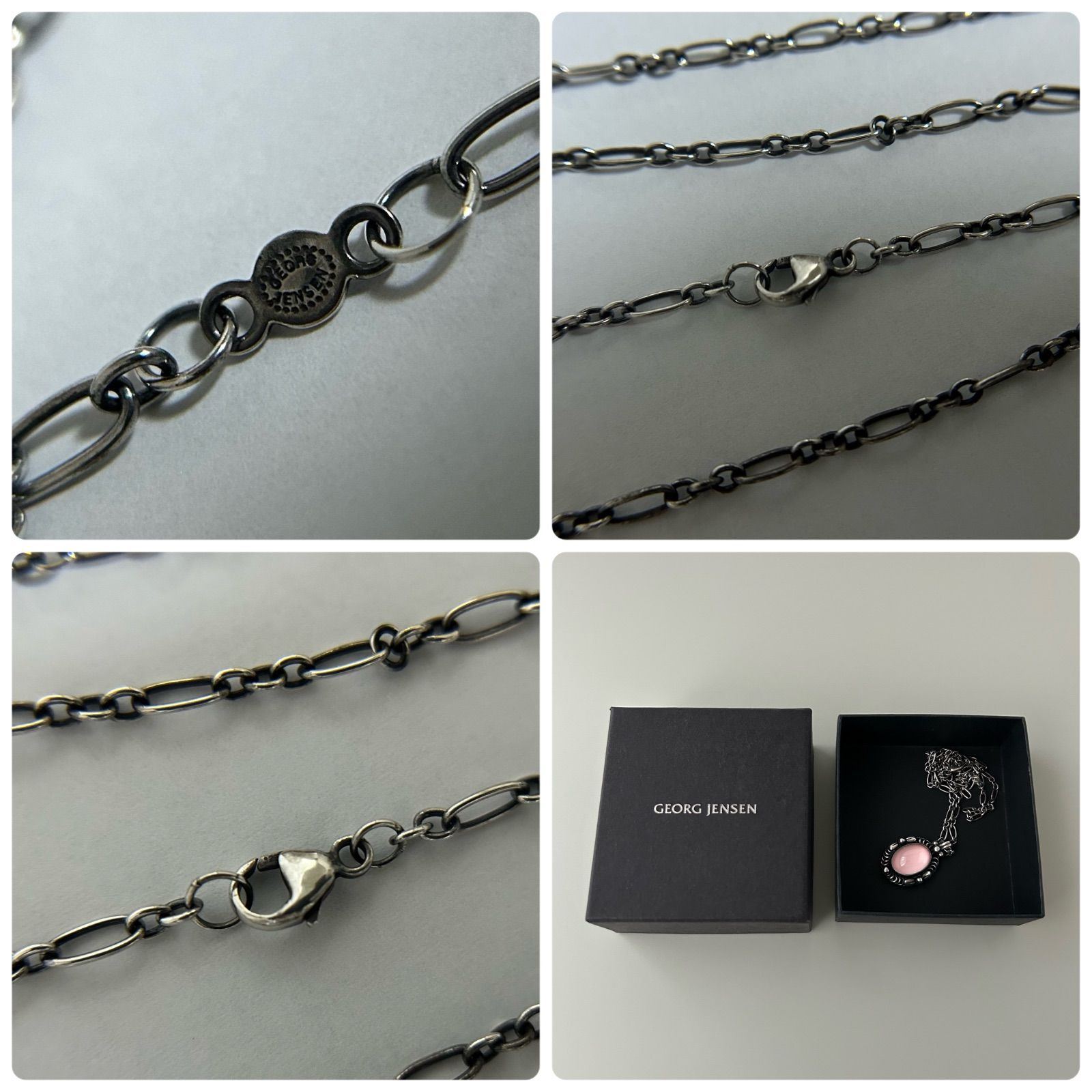  ジョージジェンセン ネックレス　ローズクオーツ　2003 美品 ジョージジェンセン ネックレス □ ローズクォーツ