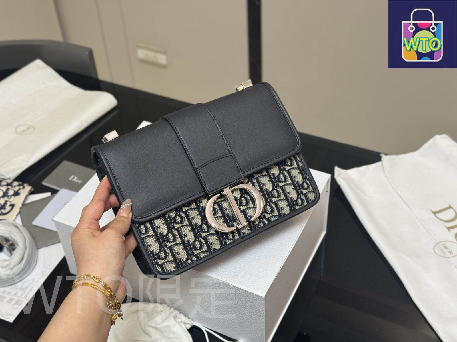 今日特価】Dior Montaigne 30 オールドフラワー ハンドバッグ
