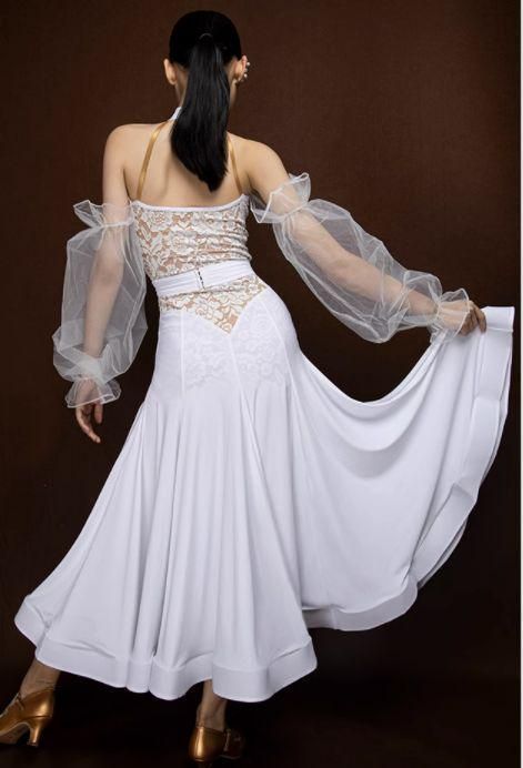 社交ダンスドレス モダンダンス レース 華やかな オーダーメイド