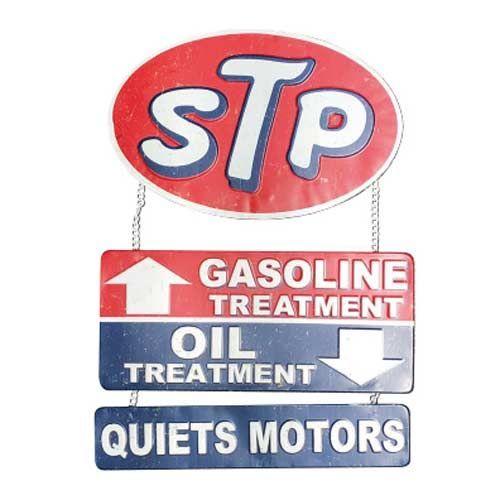 STP QUIETS MOTORS 三連吊り下げ エンボスサイン 看板 アメリカン雑貨