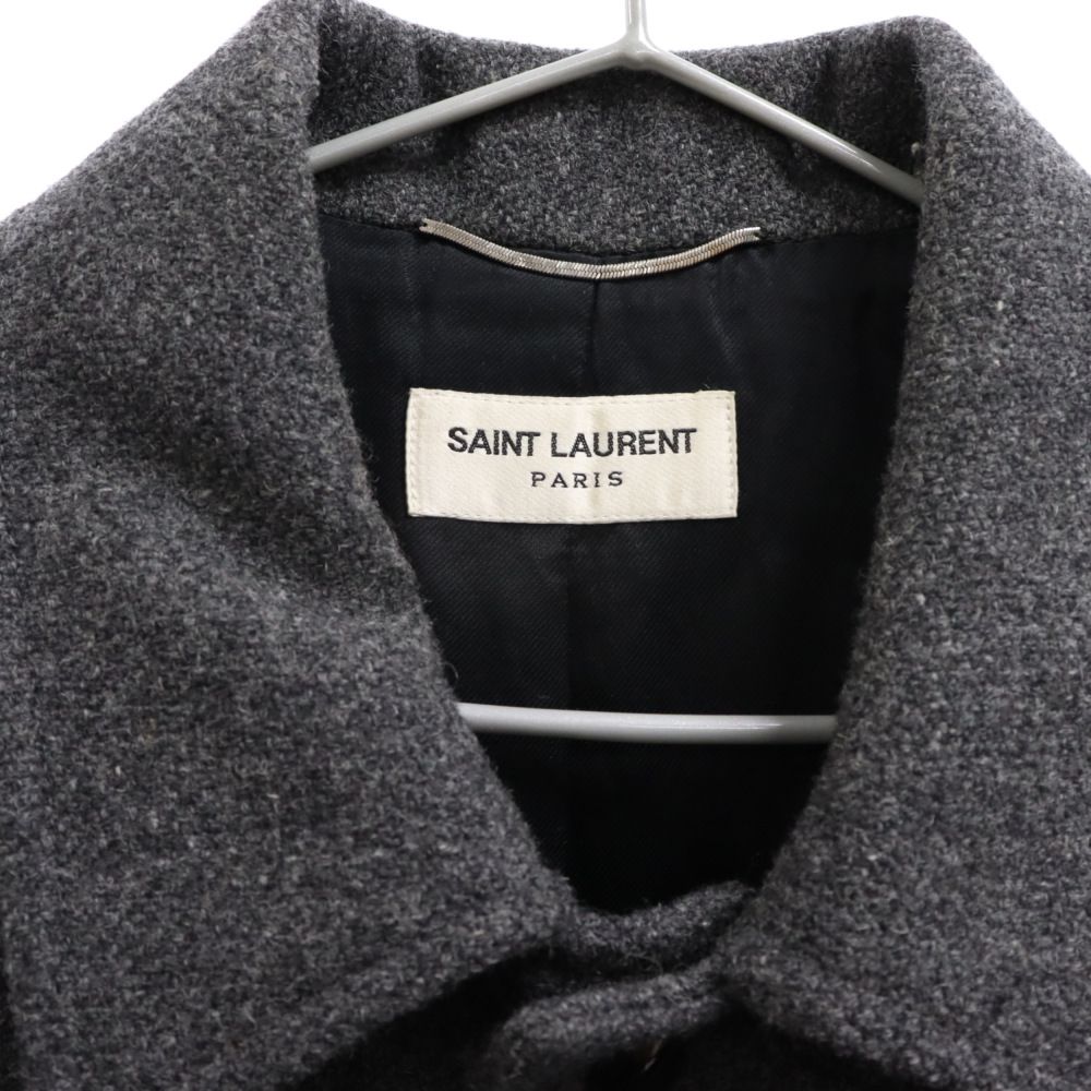 ゆう　激レア 高級ロゴ刺繍 サンローラン ショート チェックブルゾン L 激レア 高級ロゴ刺繍 サンローラン ショート チェックブルゾン L