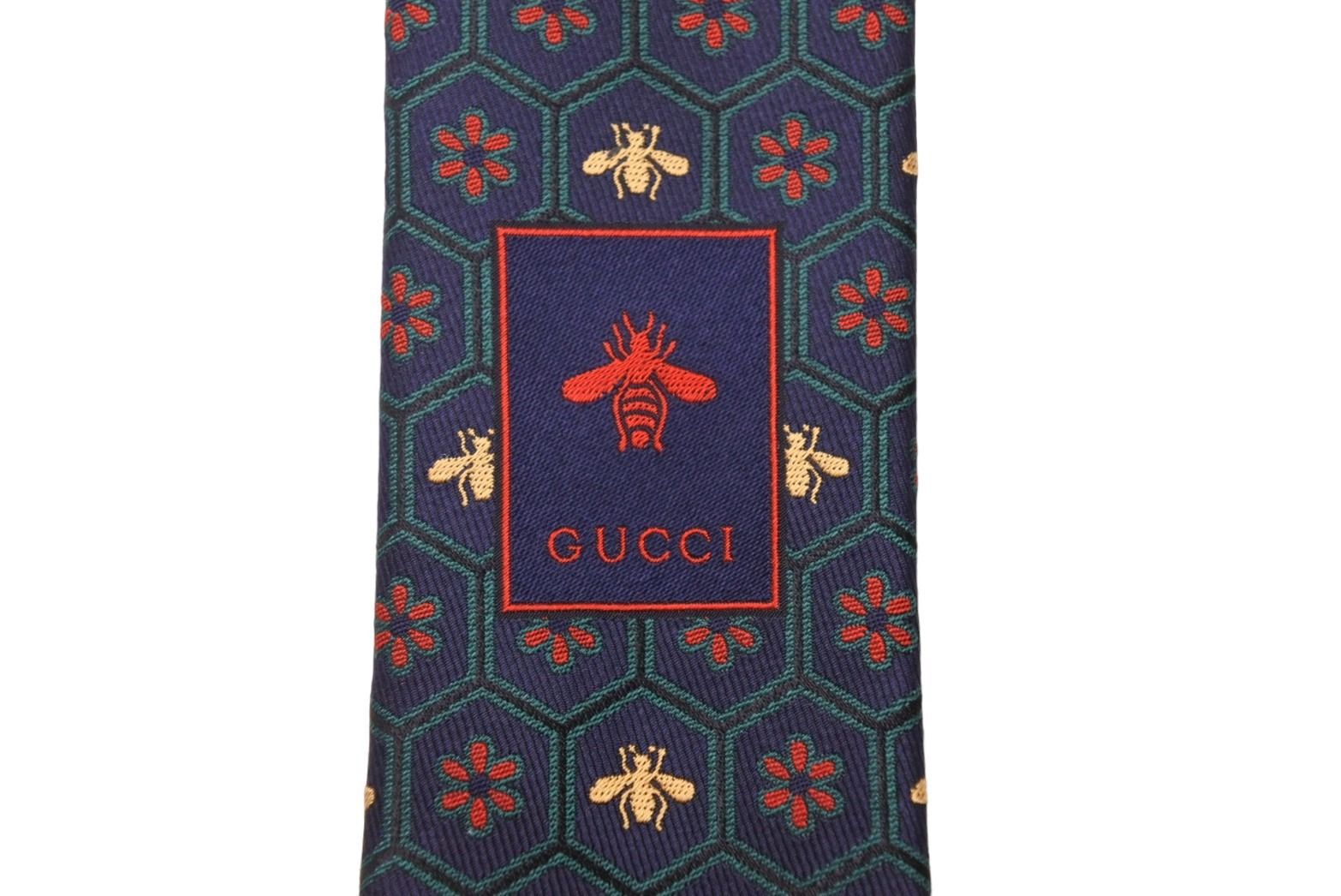 GUCCI グッチ ミケーレ ネクタイ 極美品 紳士 ネイビー レッド