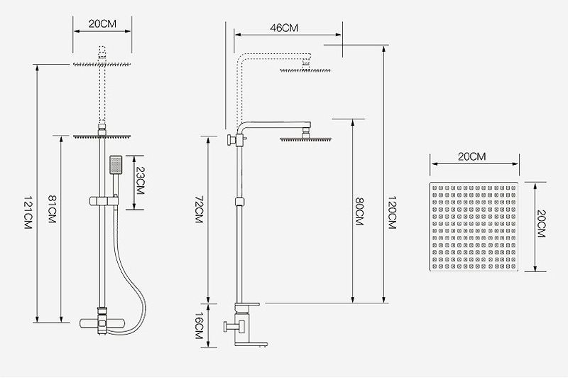 シャワーバー ダブルシャワーヘッド 混合水栓 オーバーヘッドシャワー