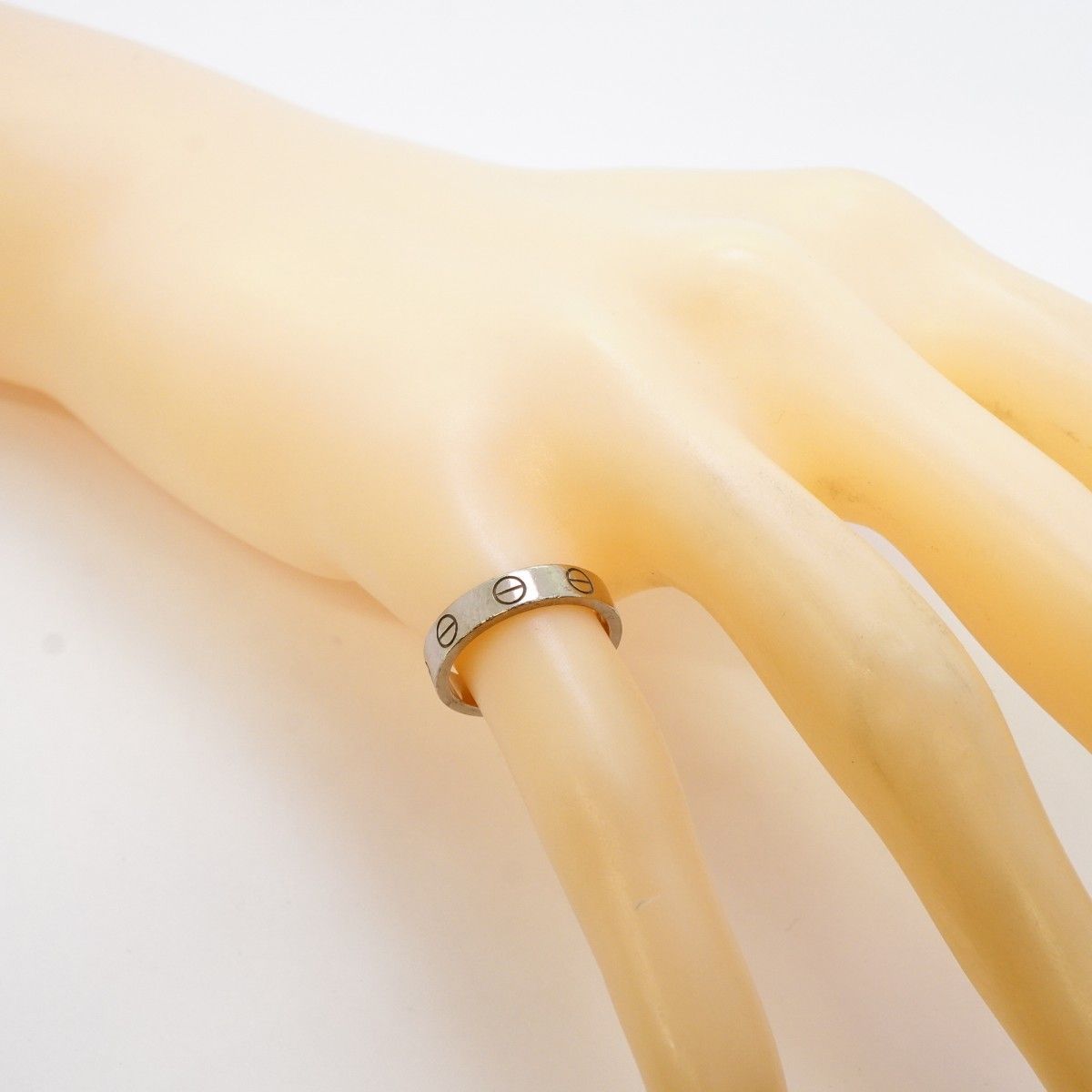 5jdb0989】カルティエ リング ミニラブ K18WG ホワイトゴールド ＃46  