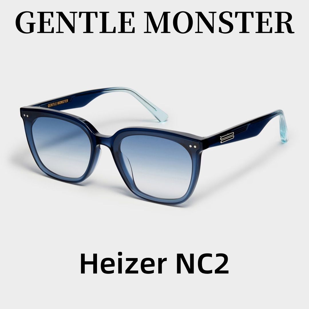 ジェントルモンスター GENTLE MONSTER Heizer NC2サングラス ネイビーのグラディエントアセテートフレーム / ネイビーグラディエントレンズ  スクエアシルエット 新品未使用正規品