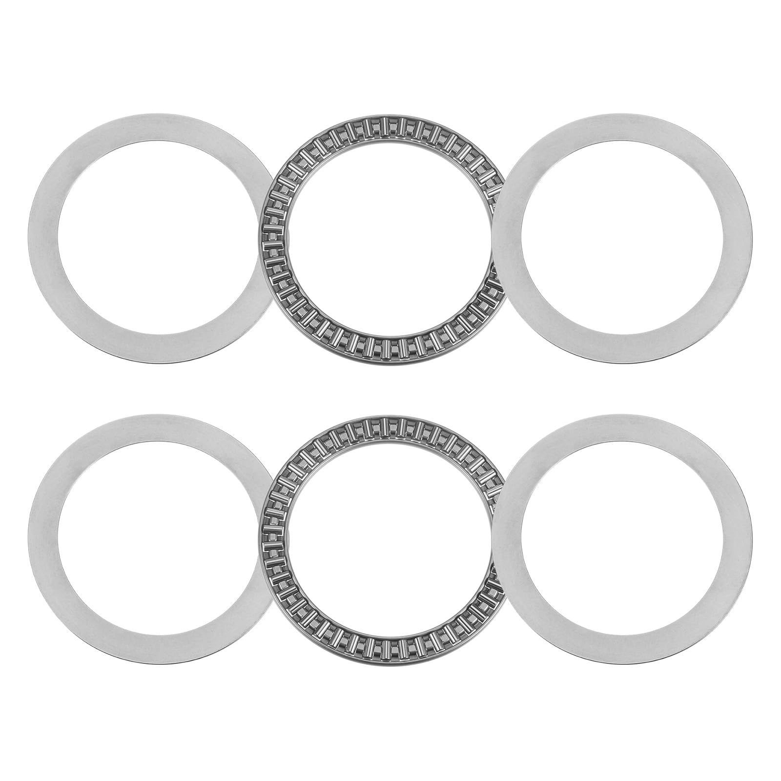 【新着商品】mmボア 80 105 ワッシャー付き mm外径 4 AXK80105スラスト針状ころ軸受 mm幅 uxcell 2個
